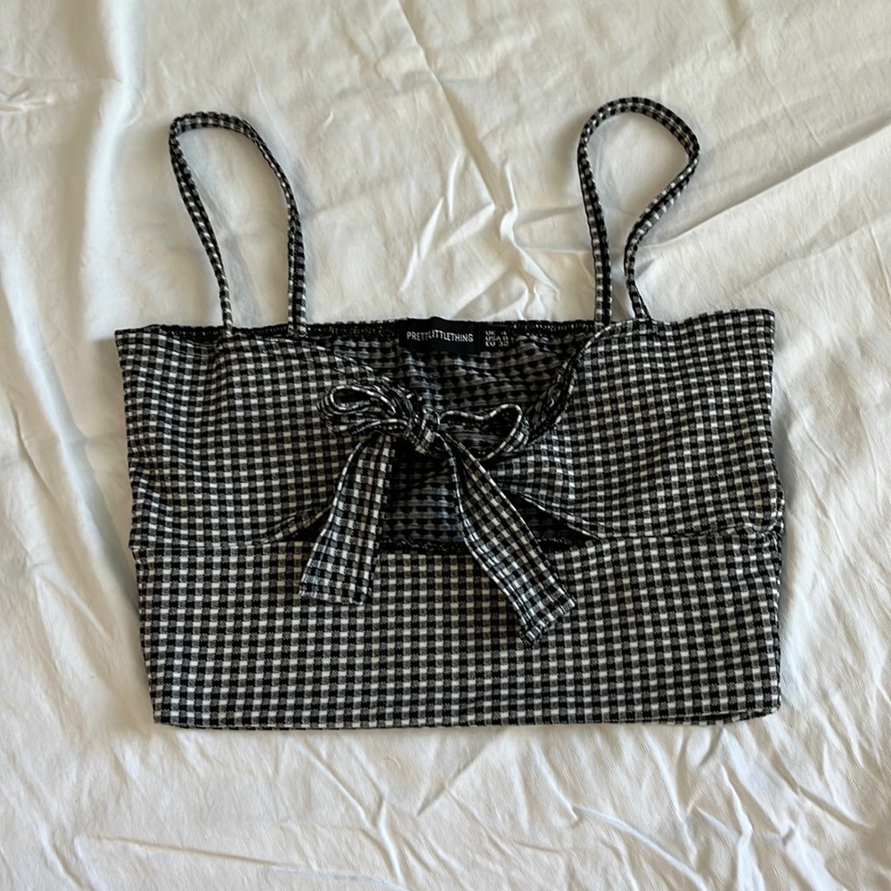 Pretty little thing gingham crop top